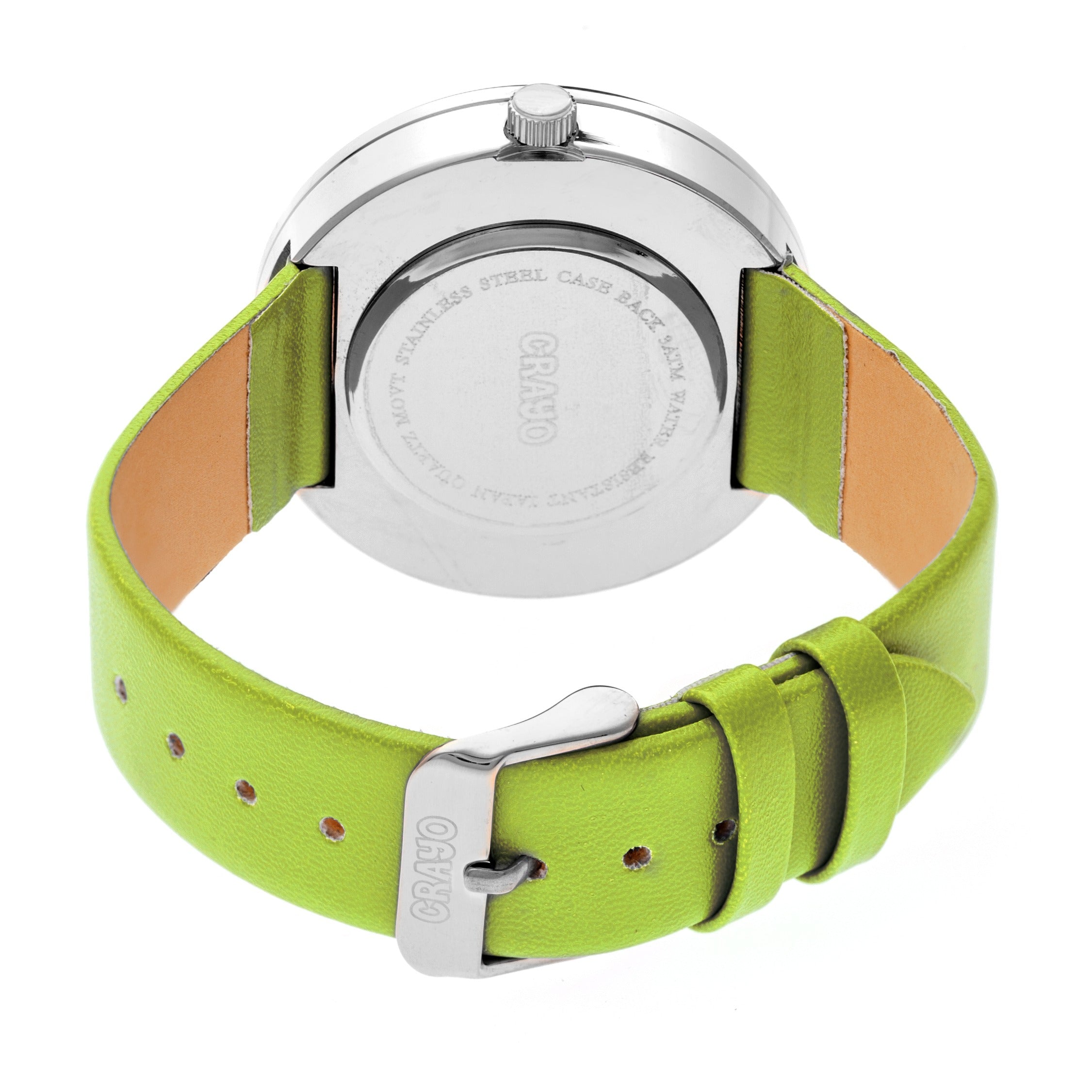 Crayo Swirl Unisex Watch - Silver/Green - CRACR4201