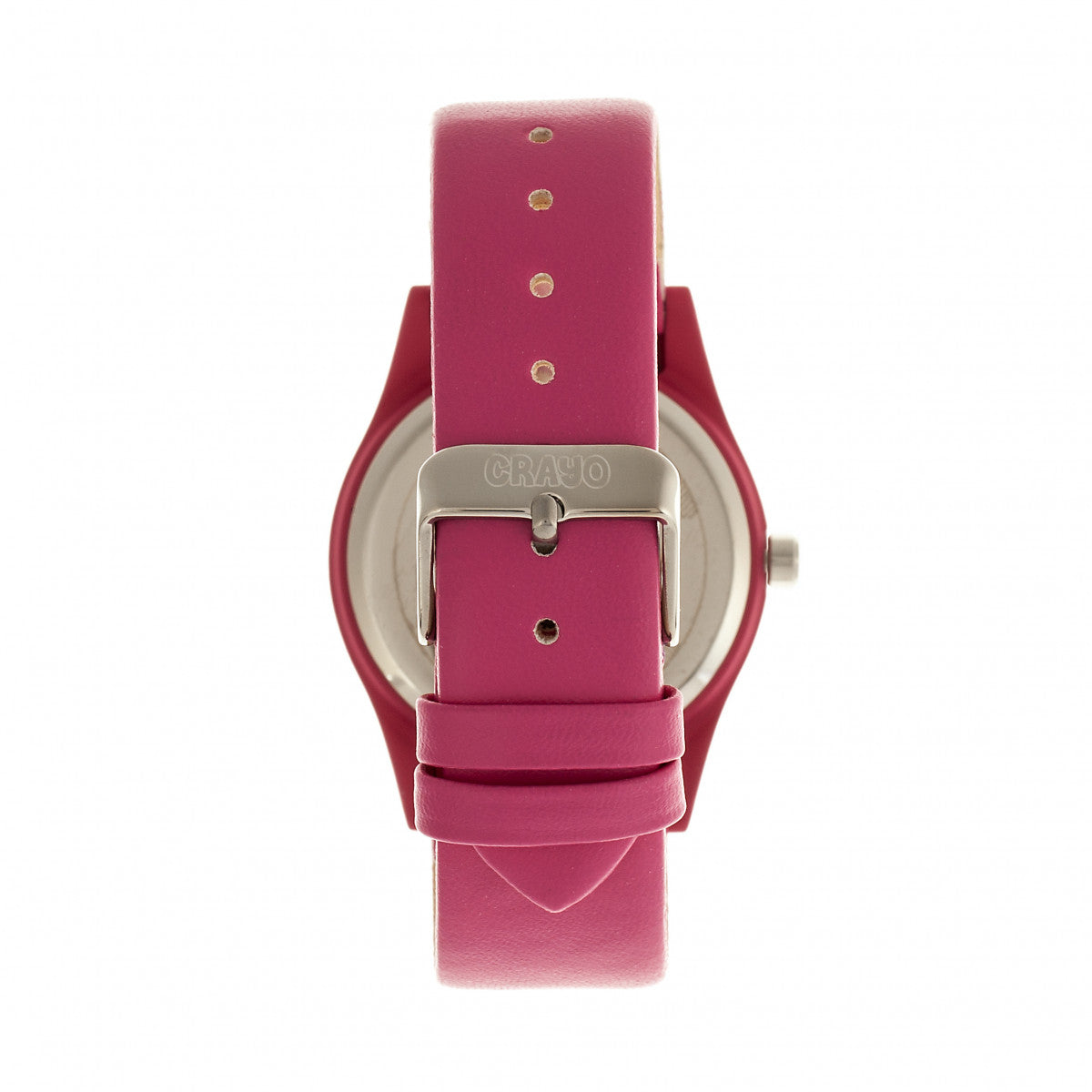 Crayo Dazzle Leather-Band Watch w/Date - Pink - CRACR4104