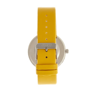 Crayo Button Leather-Band Unisex Watch w/ Day/Date - Yellow - CRACR0204