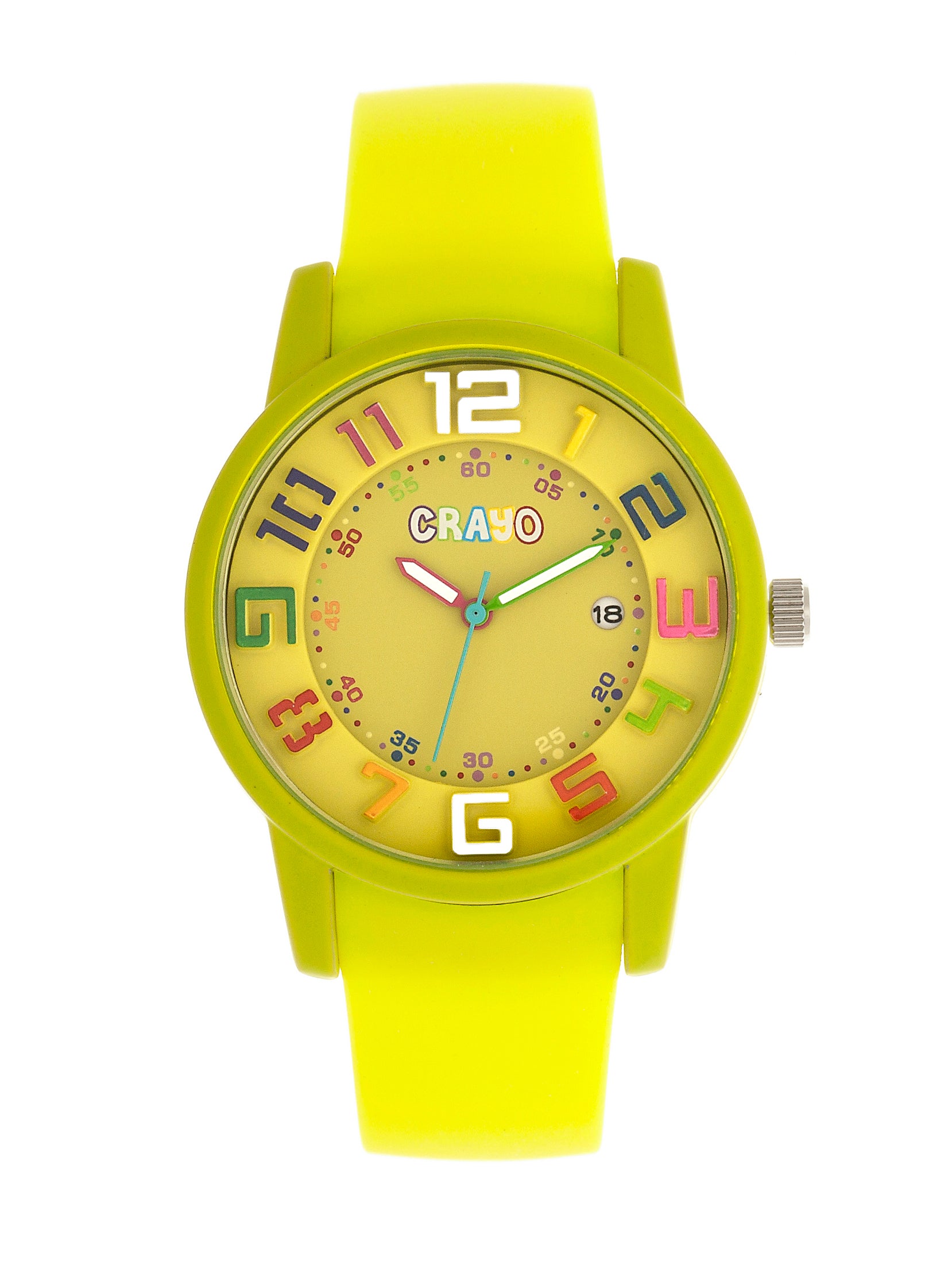 Crayo Festival Unisex Watch w/ Date - Yellow - CRACR2002