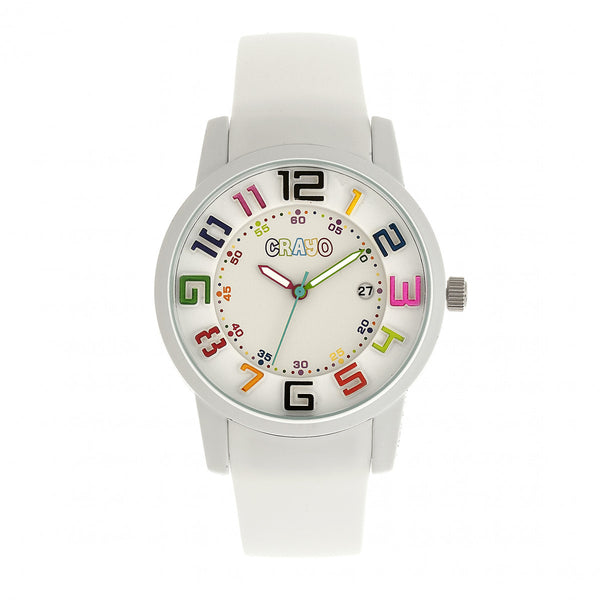 Crayo Festival Unisex Watch White Band White Case CRACR2001  display picture 2